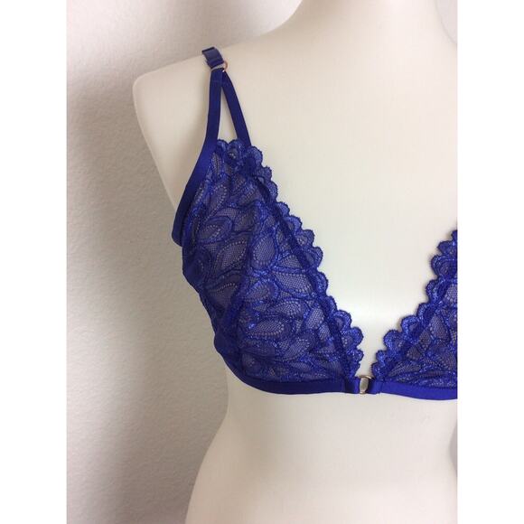 Fenty X Savage Lingerie Bra Floral Lace Metallic Underwire - Picture 2 of 10